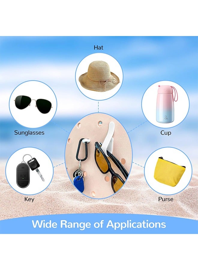 4Pcs Hooks Set Accessories Compatible for Bogg Bag, Insert Carabiner Key Chain Holder Charms, Compatible for Small & Large Beach Bags