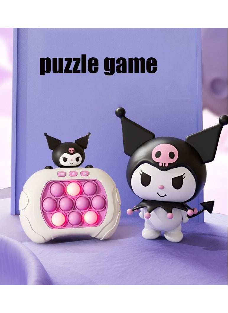 NIBEMINENT Electronic Quick Push Light Up Pop Game Fidget Toys for Adults and Kids with Lanyard,Puzzle Game Machine Push Pop Bubble Fidget Sensory Toy Birthday Gifts  - Image 1