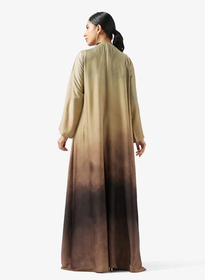 Golden Apple Printed 2PCS Set Abaya