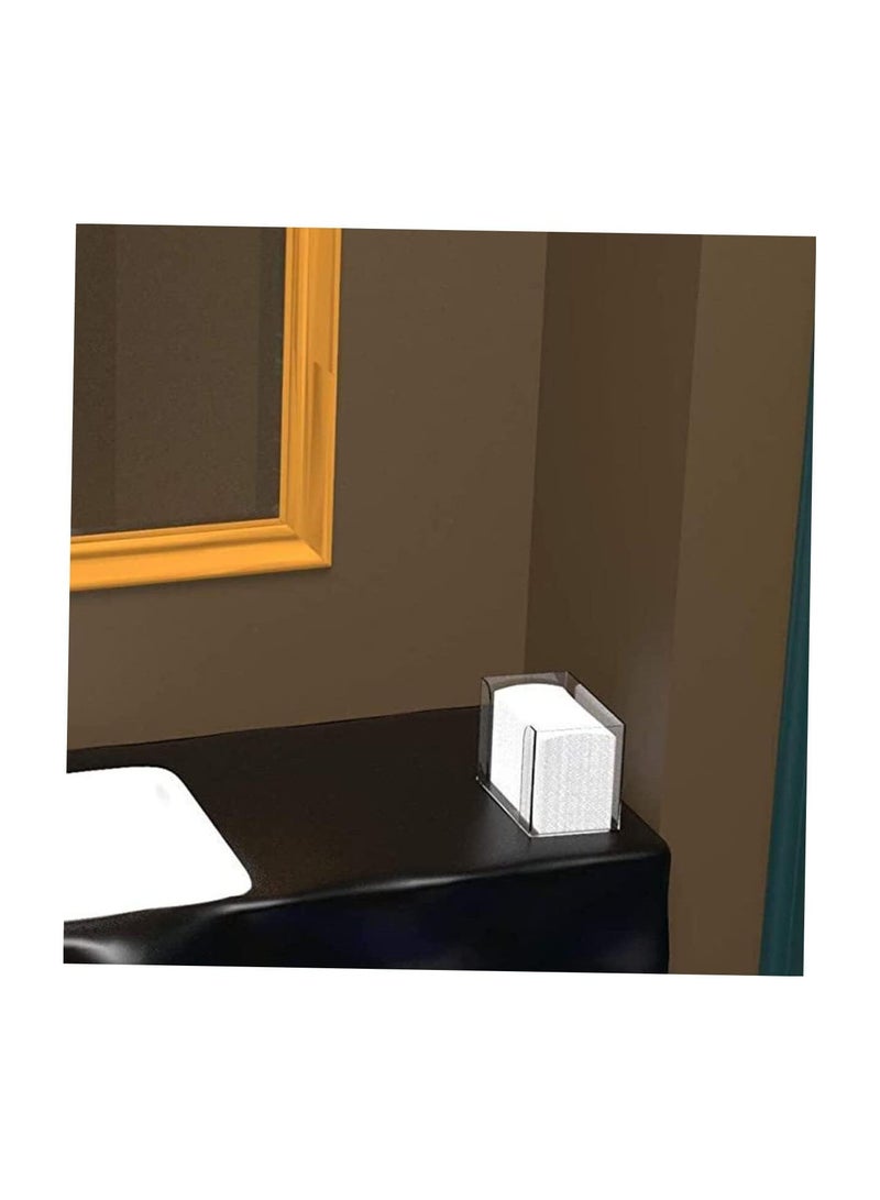 GGOOT Box Transparent Countertop Wipes Folding Bracket Clear Organizer Box Clear Tissue Box Tissue Dispenser Stand Countertop Towel Dispenser Fold Paper Towel Holder Acrylic Transparent - Image 2