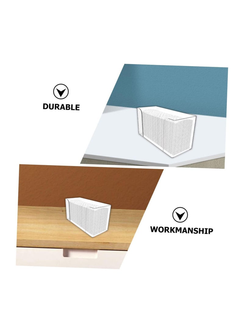 GGOOT Box Transparent Countertop Wipes Folding Bracket Clear Organizer Box Clear Tissue Box Tissue Dispenser Stand Countertop Towel Dispenser Fold Paper Towel Holder Acrylic Transparent - Image 3