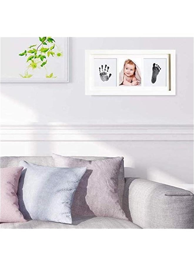 Gonice Baby Handprint and Footprint Frame Package - Baby Prints Photo Keepsake in White with Non-Toxic Ink Pad  - Image 2