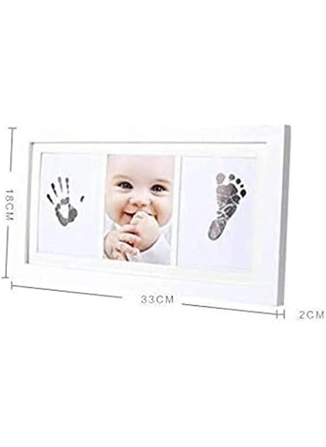 Gonice Baby Handprint and Footprint Frame Package - Baby Prints Photo Keepsake in White with Non-Toxic Ink Pad  - Image 3
