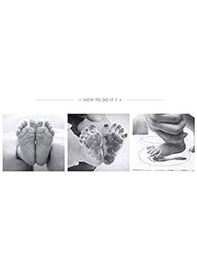 Gonice Baby Handprint and Footprint Frame Package - Baby Prints Photo Keepsake in White with Non-Toxic Ink Pad  - Image 5