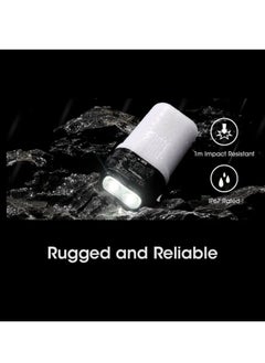 نايت كور مصباح يدوي LR70، مصباح يدوي 3 في 1 USB C قابل لإعادة الشحن، فانوس تخييم قوي 3000 لومن، شعلة خارجية محمولة لفترة طويلة للتخييم والمشي لمسافات طويلة، (قطعة واحدة، أبيض وأسود)  - Image 4