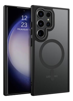 CaseNeo for Samsung S23 Ultra Case, Compatible with MagSafe, Magnetic Translucent Matte Back Shockproof Cover with Strong Magnet, Slim Thin Full Protection Phone Case for Galaxy S23 Ultra 5G (Black)  - Image 1
