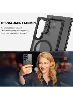 CaseNeo for Samsung S23 Ultra Case, Compatible with MagSafe, Magnetic Translucent Matte Back Shockproof Cover with Strong Magnet, Slim Thin Full Protection Phone Case for Galaxy S23 Ultra 5G (Black)  - Image 5
