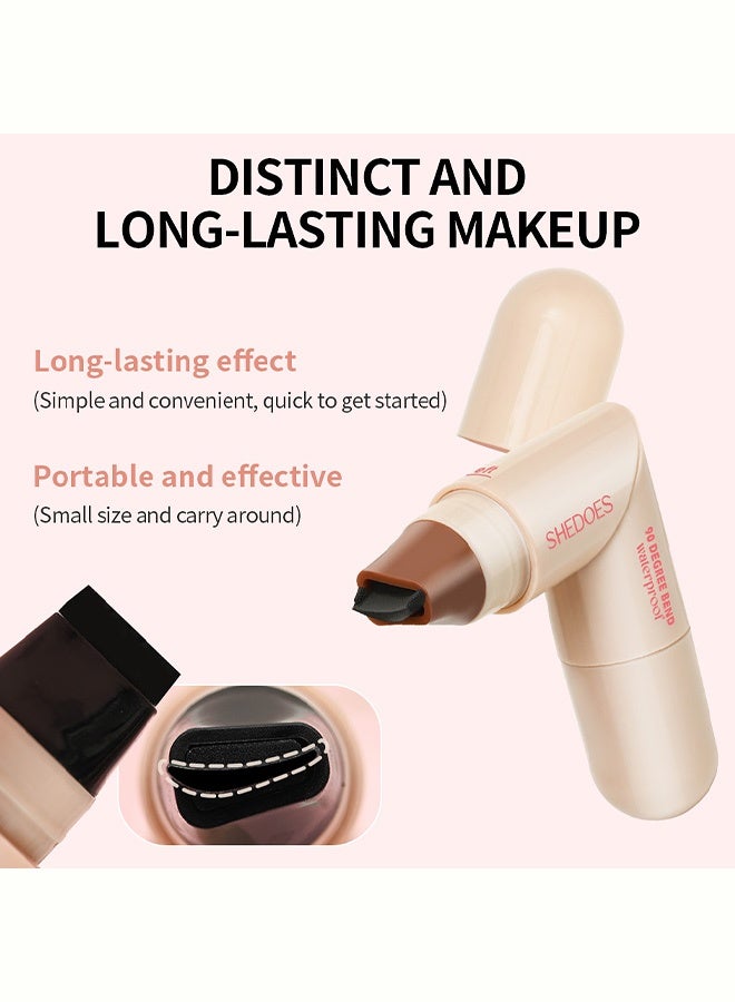 SHEDOES Aelln Precision Eyeliner Stamp, Precision Eyeliner Stamp, Double Head Liquid Eyeliners Stamps Pens with Smudge-Proof, Easy to Use Eyeliners Stamps for Women (01# Black) - Image 3