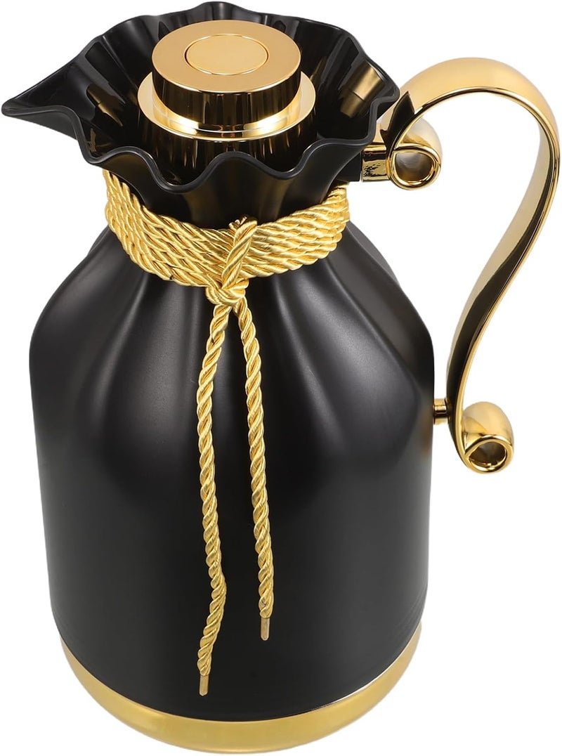 FOMIYES Thermal Coffee Carafe with 1l Glass Liner, Insulated Tea Flask for Hot Cold Drinks, Large Capacity Travel Thermal Pot for Office and Home Use - Image 1