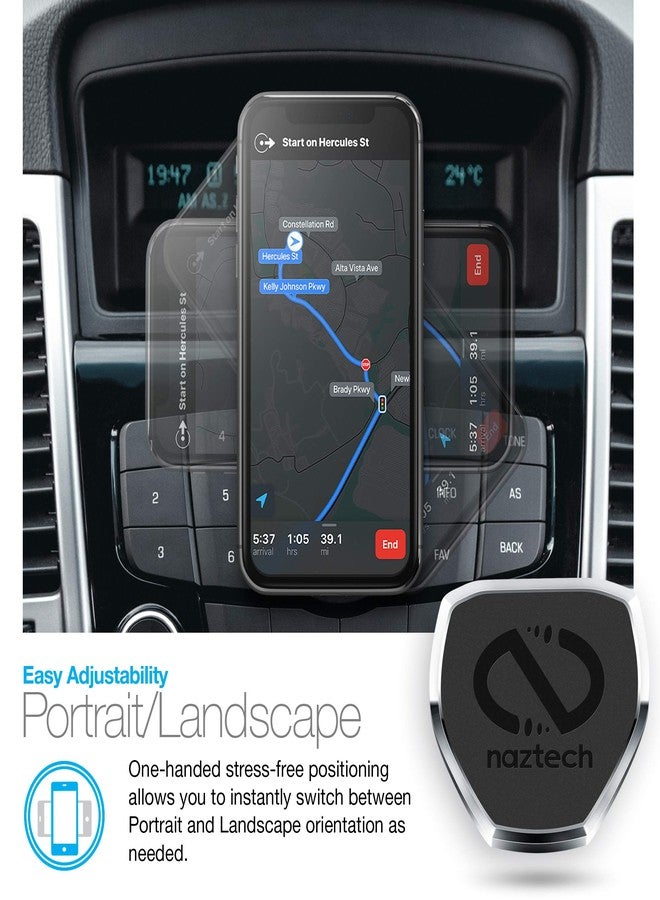 Naztech MagBuddy Car Air Vent Cell Phone Holder Mount [Hands Free - Easily Install] Universal for iPhone 15/14/13 Galaxy S24/S23, Pixel & More [Black] - Image 4