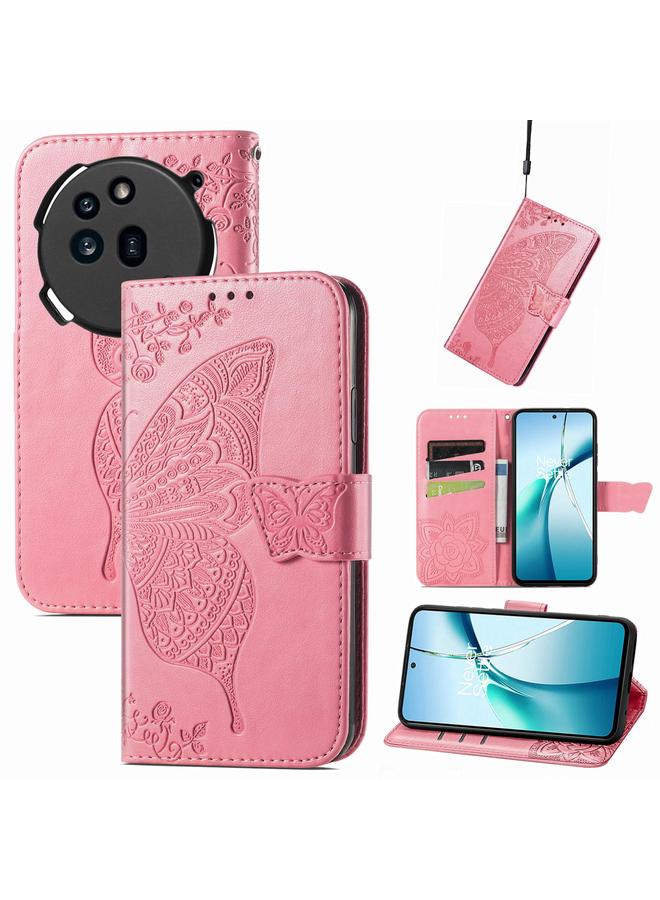 S-TOP Case For Nothing Phone 3a Pro Butterfly Love Flower Embossed Leather Phone Case - Image 1