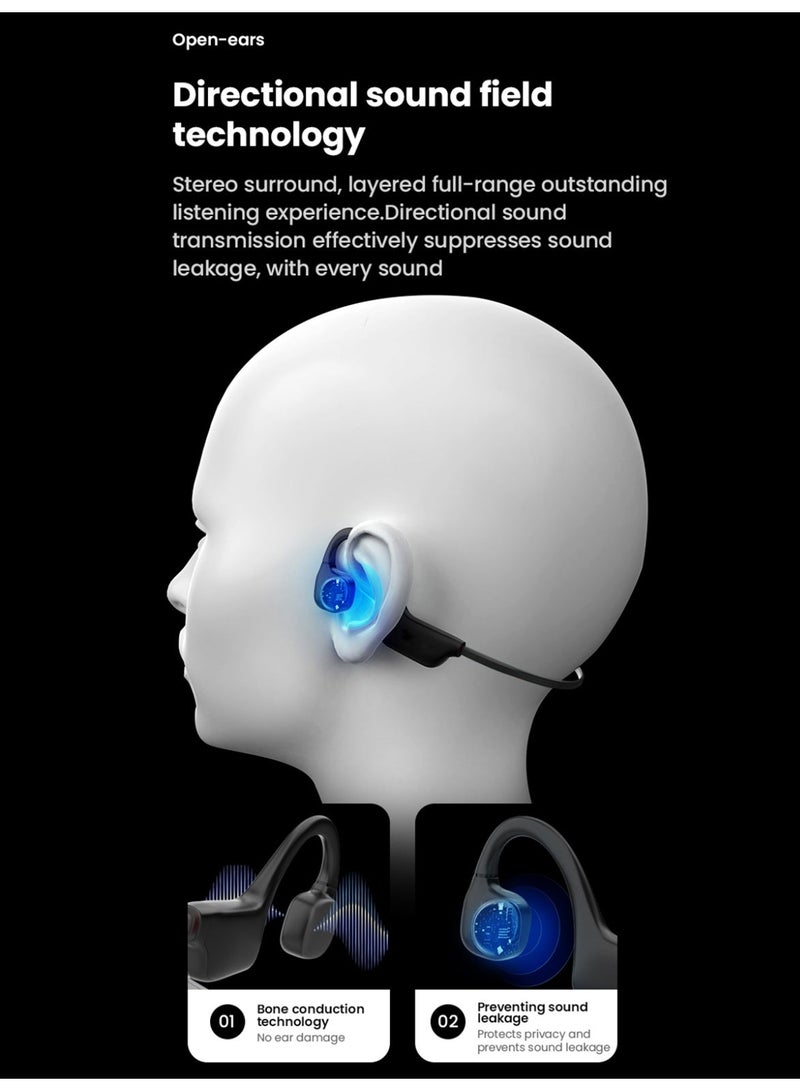 ZIPFORCE OPENEAR Headphones Open-Ear Bone Conduction Headphones, Bluetooth 5.2 Wireless Earbuds, IPX5 Waterproof for Sport, Leisure, Business & Music Listening - Image 5