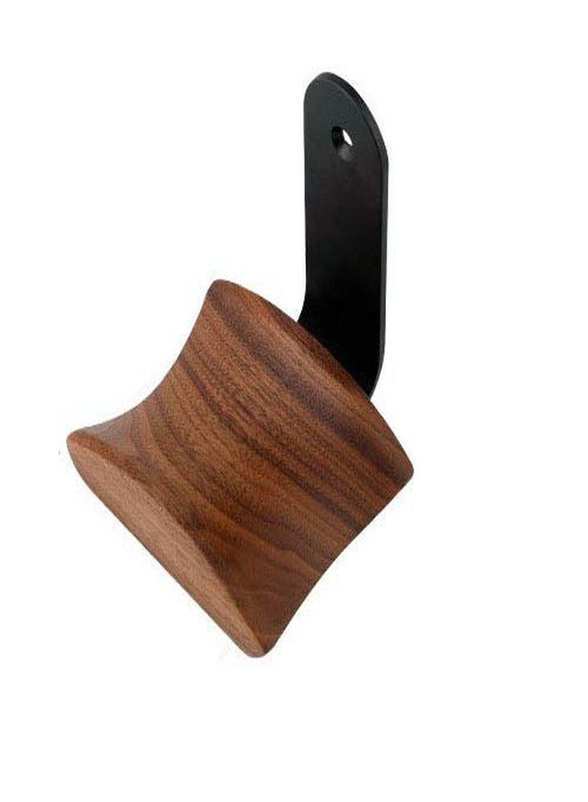 KiaoTime Headphone Hanger Headset Stand Hook Walnut Wood Headphone Holder Rack Hook Desk Tabletop Wall Mount Tape Under-Desk Headphone Hanger Holder, Universal Fit (Wall Mount) - Image 4