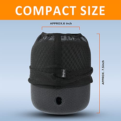 BANGCHEER Speaker Dust Cover Suitable for Homepod 2 gen Speaker, Mesh Cloth, Smart Cover with Charging Hole, High-Grade Nylon,Black,Pack of 1 - Image 5