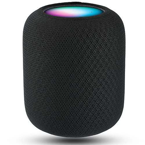 BANGCHEER Speaker Dust Cover Suitable for Homepod 2 gen Speaker, Mesh Cloth, Smart Cover with Charging Hole, High-Grade Nylon,Black,Pack of 1 - Image 1