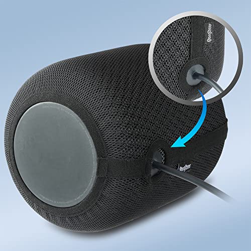 BANGCHEER Speaker Dust Cover Suitable for Homepod 2 gen Speaker, Mesh Cloth, Smart Cover with Charging Hole, High-Grade Nylon,Black,Pack of 1 - Image 3