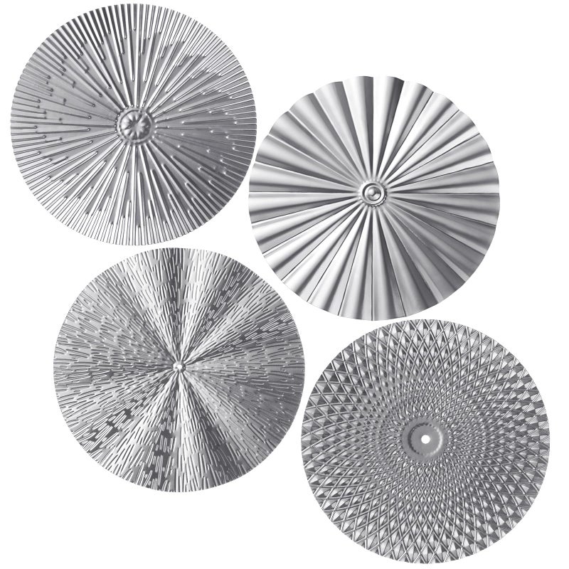 Hicarer 4 Pcs 12 Inch Metal Wall Art Decor Sunburst Hanging Metal Artwork Decor Wall Art Decorations for Home Living Room Office Gift for ChristmasSilver - Image 2