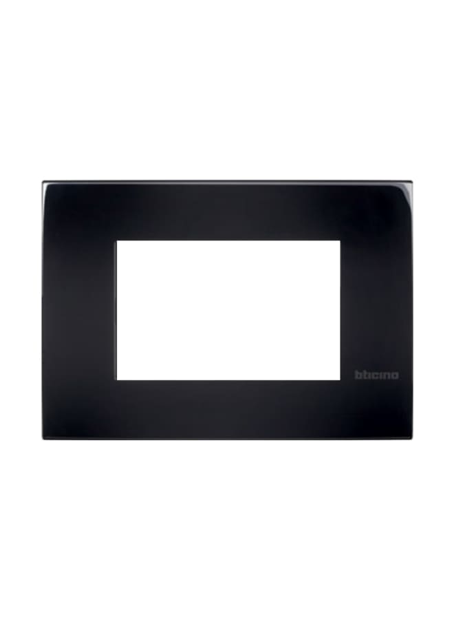 Bticino Matix Edge Plastic Electrical Socket, 3 Outlets, 10 x 7 cm², Black