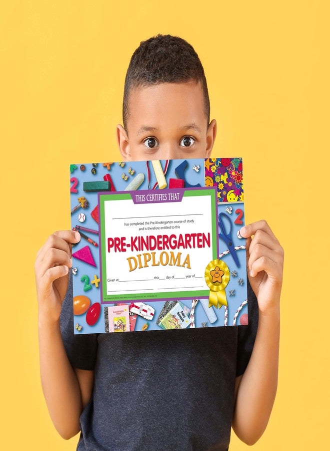 Hayes Preschool Kindergarten Diplomas, Pre Kindergarten, Pre-K, Recognition, Award Students, Blue Background, Graduation, End of The Year, 8.5" x 11" - 30 Pack of Diplomas - Image 2