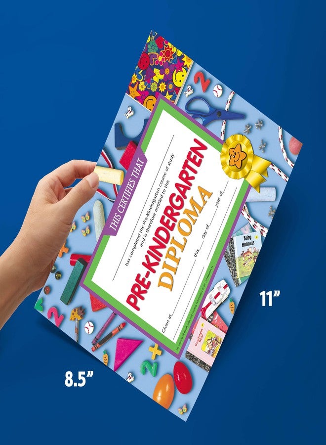 Hayes Preschool Kindergarten Diplomas, Pre Kindergarten, Pre-K, Recognition, Award Students, Blue Background, Graduation, End of The Year, 8.5" x 11" - 30 Pack of Diplomas - Image 5