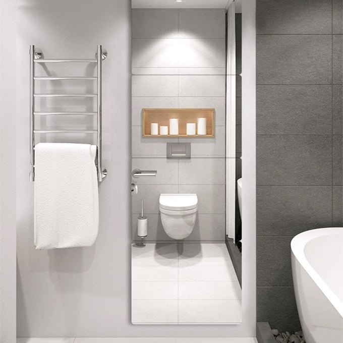 FULL LENGTH WALL MIRROR TILES 14 X 12 X 4PCS FRAMELESS FULL BODY MIRROR TILES FOR BEDROOM SHATTERPROOF NON GLASS MIRRORS WALL MOUNTED FOR HOME GYM ON THE DOOR