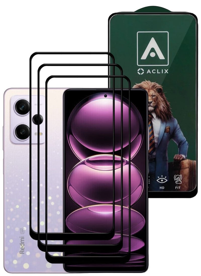 ACLIX 3 Pieces Antistatic ESD Dustproof Premium Quality High Definition Tempered Glass Screen Protector Designed For Xiaomi Redmi Note 12 Pro - Image 1