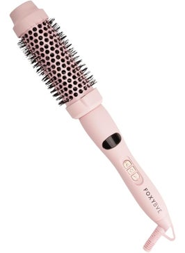 FoxyBae FoxyBae Hot Round Brush Hottie Hot Ceramic Hair Brush 15  Curling Round Brush  Straightener  MultiStyler Thermal Brush  Fight Frizz  Add Volume Blush 
