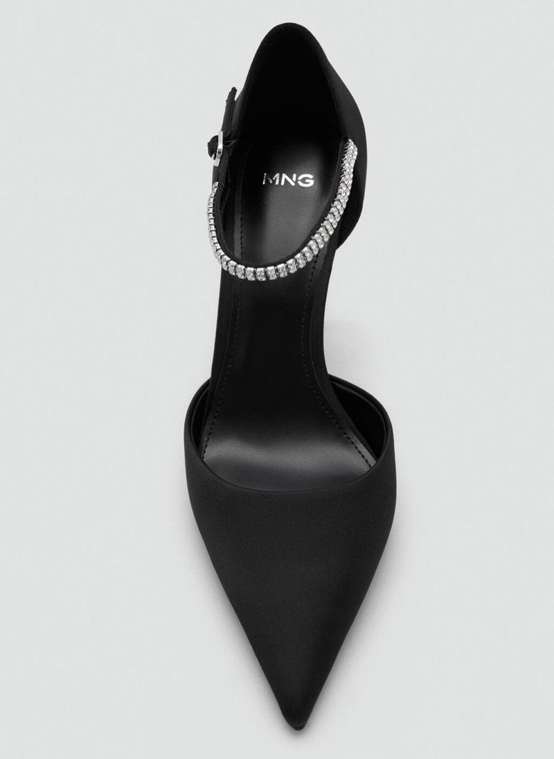 MANGO Strappy heeled shoes with rhinestones - Image 5