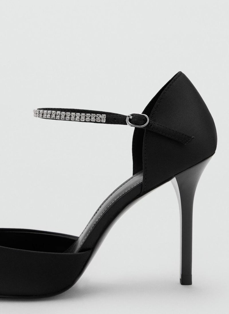 MANGO Strappy heeled shoes with rhinestones - Image 4