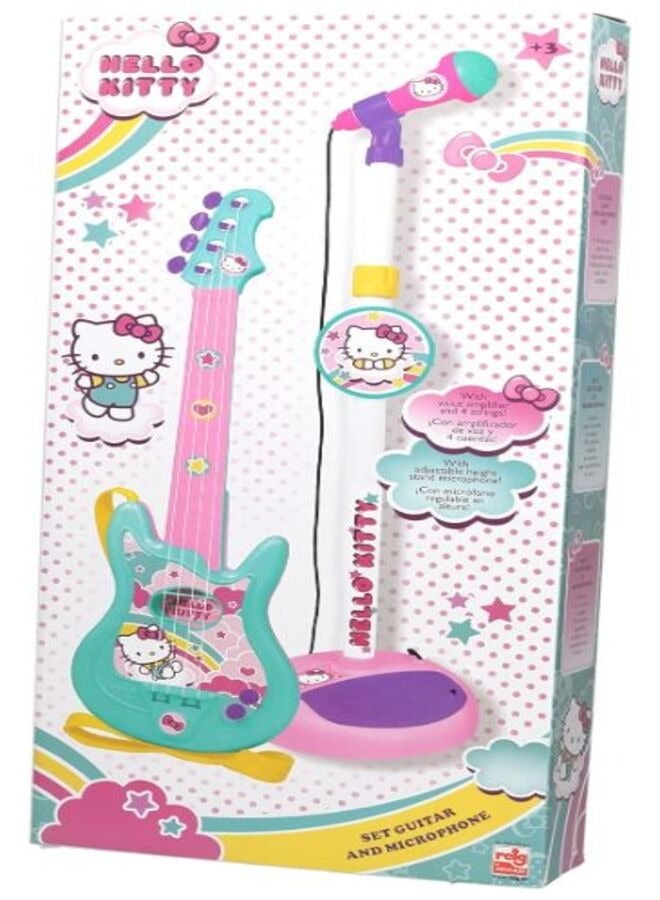 Hello Kitty Hello Kitty Kids Musical Set –Guitar with Adjustable Microphone Stand & Speaker - Image 2