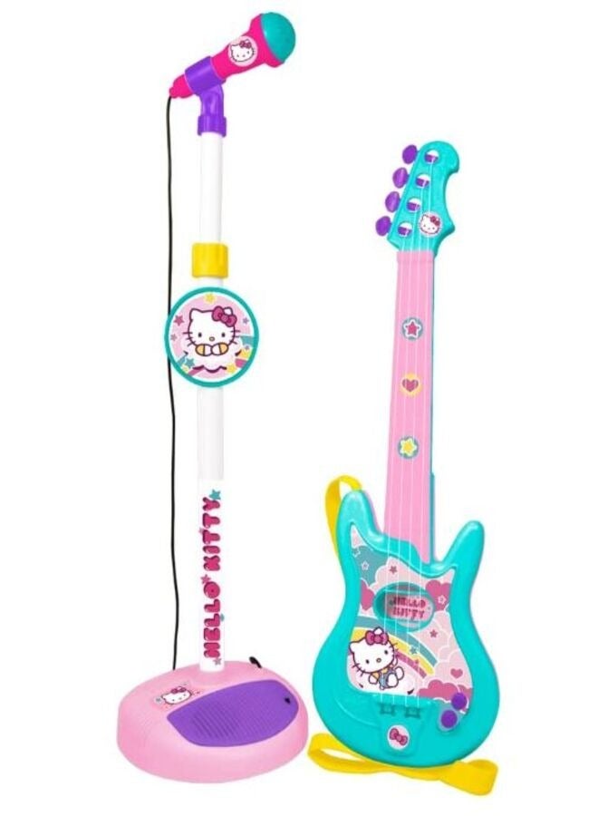 Hello Kitty Hello Kitty Kids Musical Set –Guitar with Adjustable Microphone Stand & Speaker - Image 1