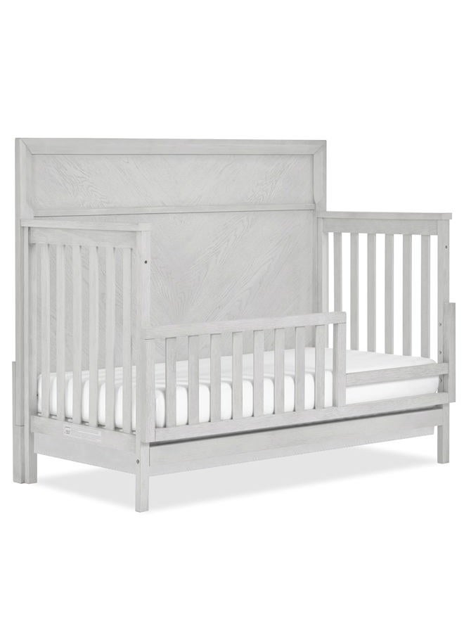 Lourdes Convertible Crib Toddler Guard Rail in Greyhoud, Full and Easy Assembly, Lasting Quality, Converts Cribs to Toddler Beds, Made of Solid Hardwood