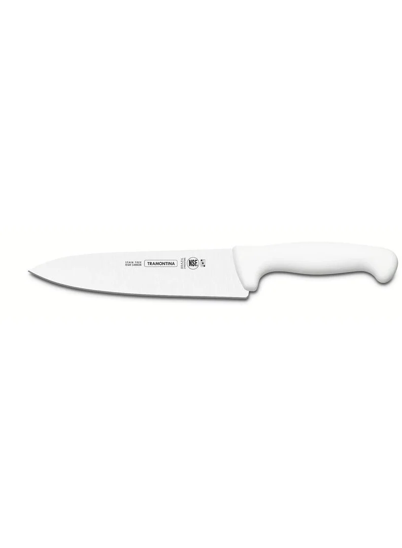 ترامونتينا Tramontina Professional 12 Inches Meat Knife with Stainless Steel Blade and White Polypropylene Handle with Antimicrobial Protection