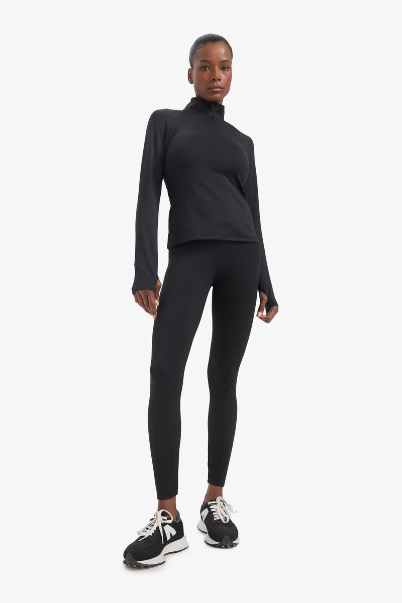 DeFacto Black Woman DeFactoFit High Waist Soft Fluffy Basic Leggings Casual - Image 2