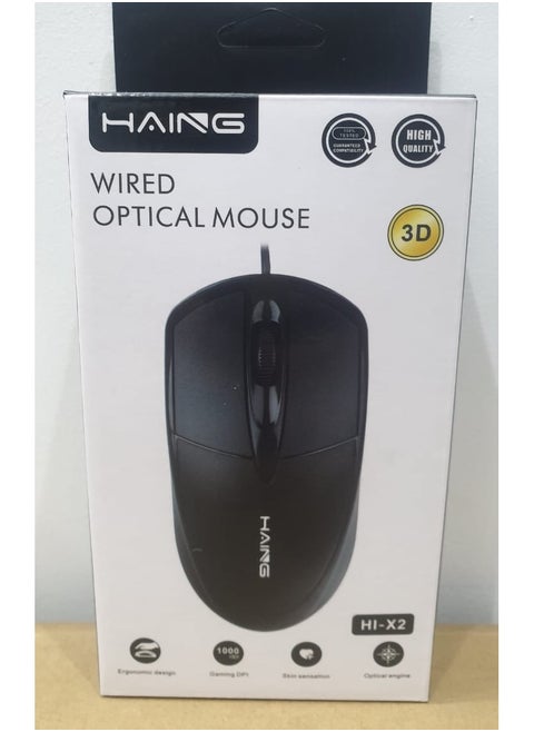 optical wired mouse 3d usb cable made from luxury material with nice design hi-x2