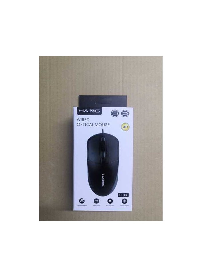 optical wired mouse 3d usb cable made from luxury material with nice design hi-x2