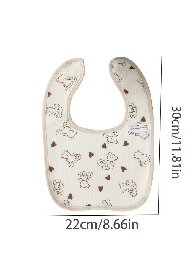 5 Pack Organic Cotton Muslin baby Bibs with Waterproof TPU Backing - Image 5