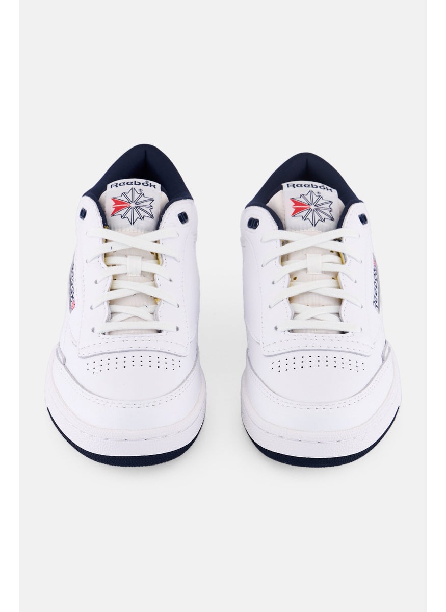 Reebok Men Club C Mid II Vintage Lace Up Tennis Shoes, White  - Image 4