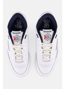 Reebok Men Club C Mid II Vintage Lace Up Tennis Shoes, White  - Image 3