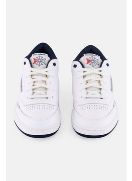 Reebok Men Club C Mid II Vintage Lace Up Tennis Shoes, White  - Image 4