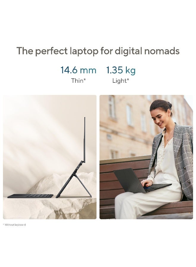أسوس Zenbook Duo/Intel Ultra 9 285H/32GB RAM/1TB SSD/Shared Graphics/14" Touch/Win11H/Inkwell Gray [UX8406CA-QL041W] Gray - Image 3