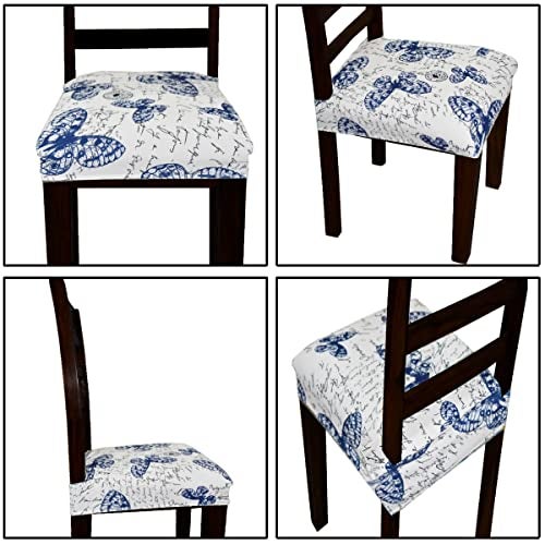 AMAZE ATTIRES Universal Size Dining Chair Seat Cover Set of 6 Seater pcs are Easily Washable Strechable and Comfortable for Dining Room Home Decor Slip Cover (Butterfly) - Image 4