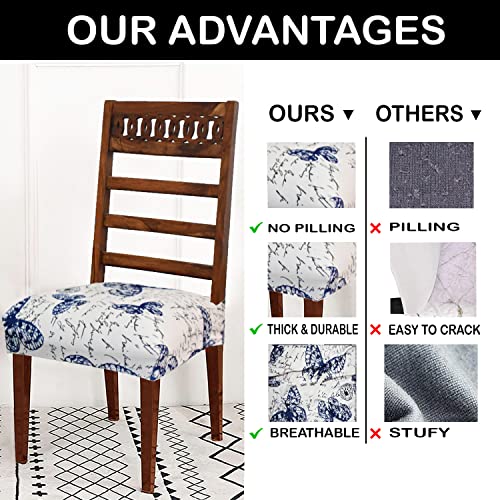 AMAZE ATTIRES Universal Size Dining Chair Seat Cover Set of 6 Seater pcs are Easily Washable Strechable and Comfortable for Dining Room Home Decor Slip Cover (Butterfly) - Image 3