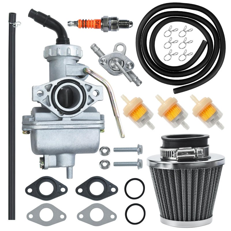 HOLATO PZ20 Carburetor Carb Air filter Fuel Line Kit for 50cc125cc Taotao ATA110B 125D Boulder B1 TForce Coolster Apollo kazuma Kids ATV Four Wheeler XR70 XR80 CRF70 CRF80F Dirt Pit bike BLACK - Image 3