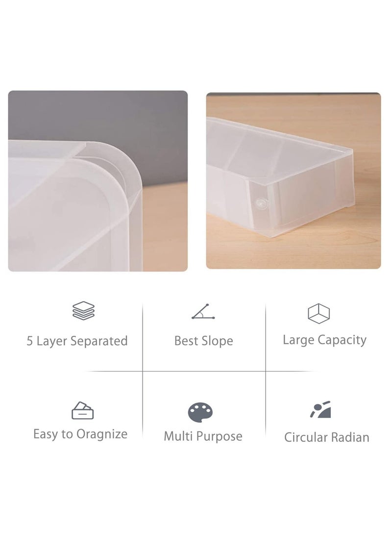 Zikra منظم أقلام 2 قطعة للمكتب، منظم بلاستيك للمكتب، حامل تخزين للأقلام، العلامات، أحمر الشفاه، الفرش، سعة كبيرة لوازم المكتب للمكتب، المدرسة، المنزل - Image 4