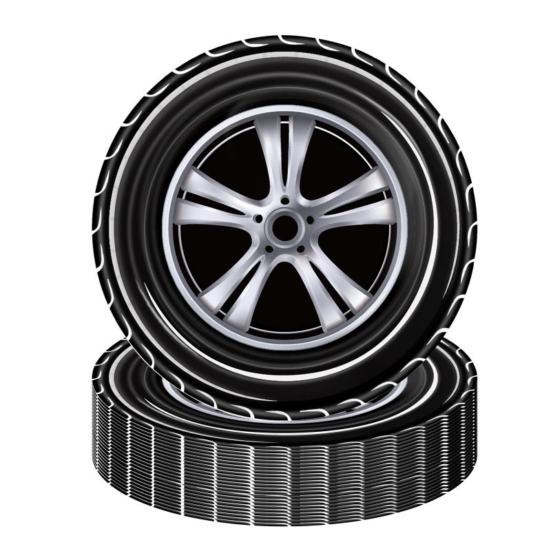 KFJBPB 50PCS Race Car Party Paper Plates 7 Inch, Disposable Car Wheel Birthday Party Supplies Cake Dessert Plates for Kids Boys Birthday Baby Shower Sports Event Decorations (Race Car) - Image 1