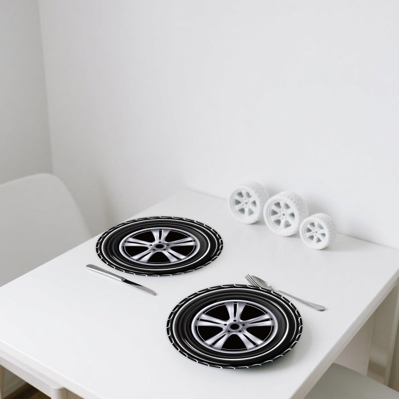 KFJBPB 50PCS Race Car Party Paper Plates 7 Inch, Disposable Car Wheel Birthday Party Supplies Cake Dessert Plates for Kids Boys Birthday Baby Shower Sports Event Decorations (Race Car) - Image 5