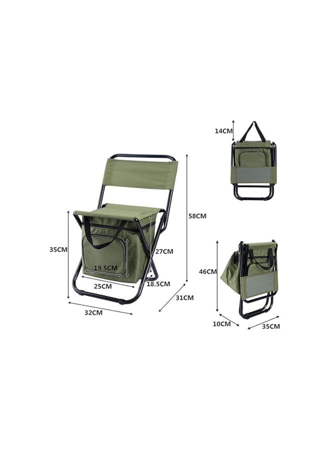 PROMASS Portable Outdoor Folding Chair Fishing Chair Folding Stool Camping Fishing Stool Adult With Heat Preservation Ice Pack Foldable Picnic Chair Outdoor Chair - Image 3