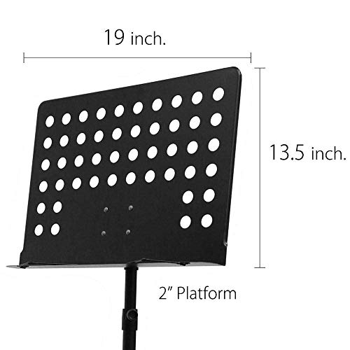 Corslet Foldable Music/Notation Stand Sheet Adjustable Light Weight Notation Stand with Music Sheet Clip Holder Tripod Base For Books Notes Violins Lyrics Stand - Image 4