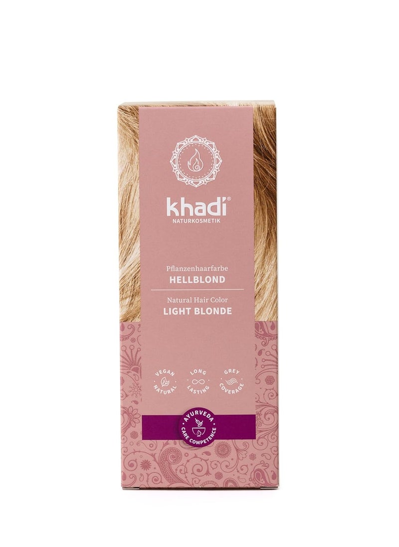 Khadi khadi Ayurvedic Natural Hair Color 100 herbal vegan PPD  chemical free certified natural cosmetics for healthy hair LIGHT BLONDE 1 Pack 1 x 35oz 